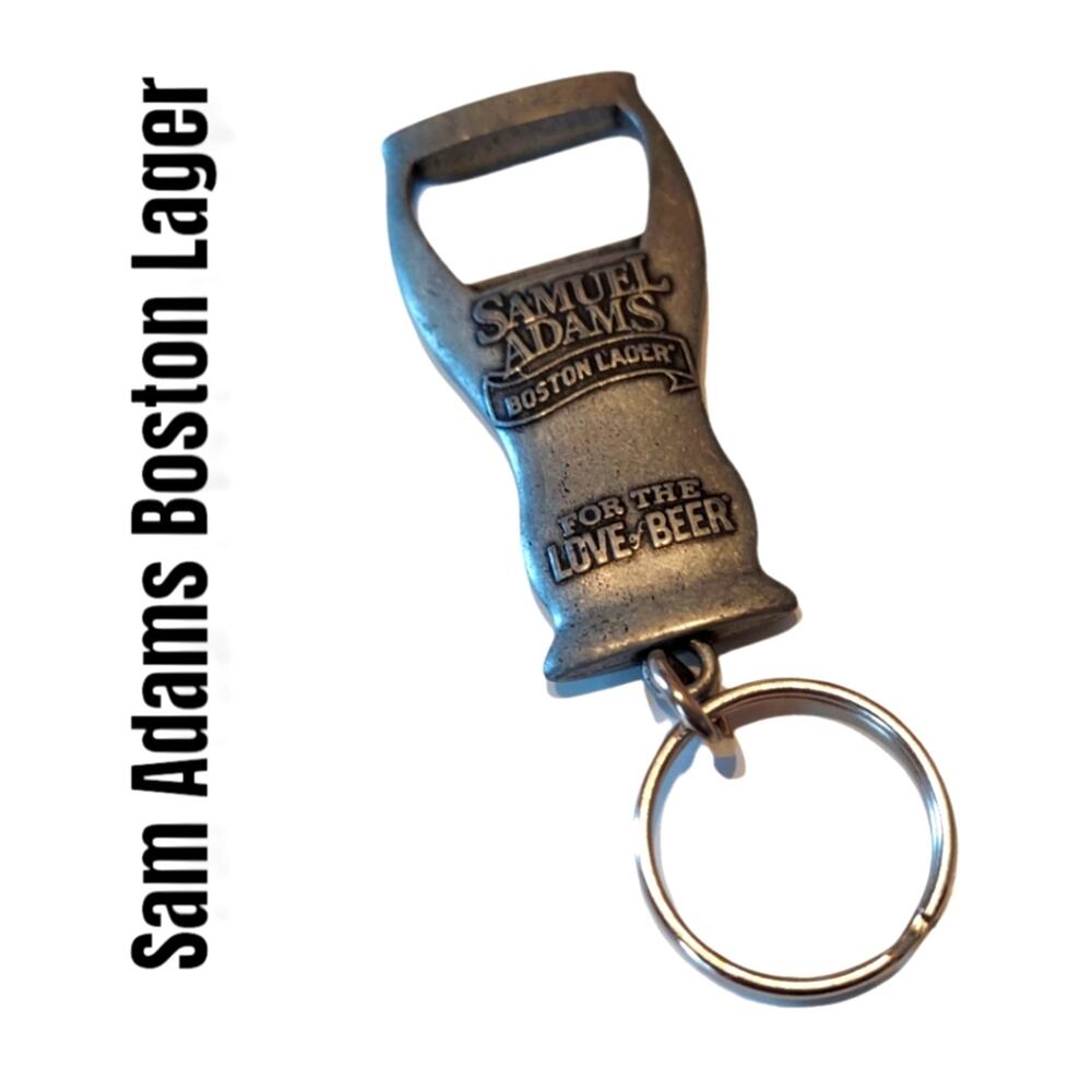 Samuel Adams Boston Lager Keychain/Bottle/Beer Opener Pewter Sam Beantown